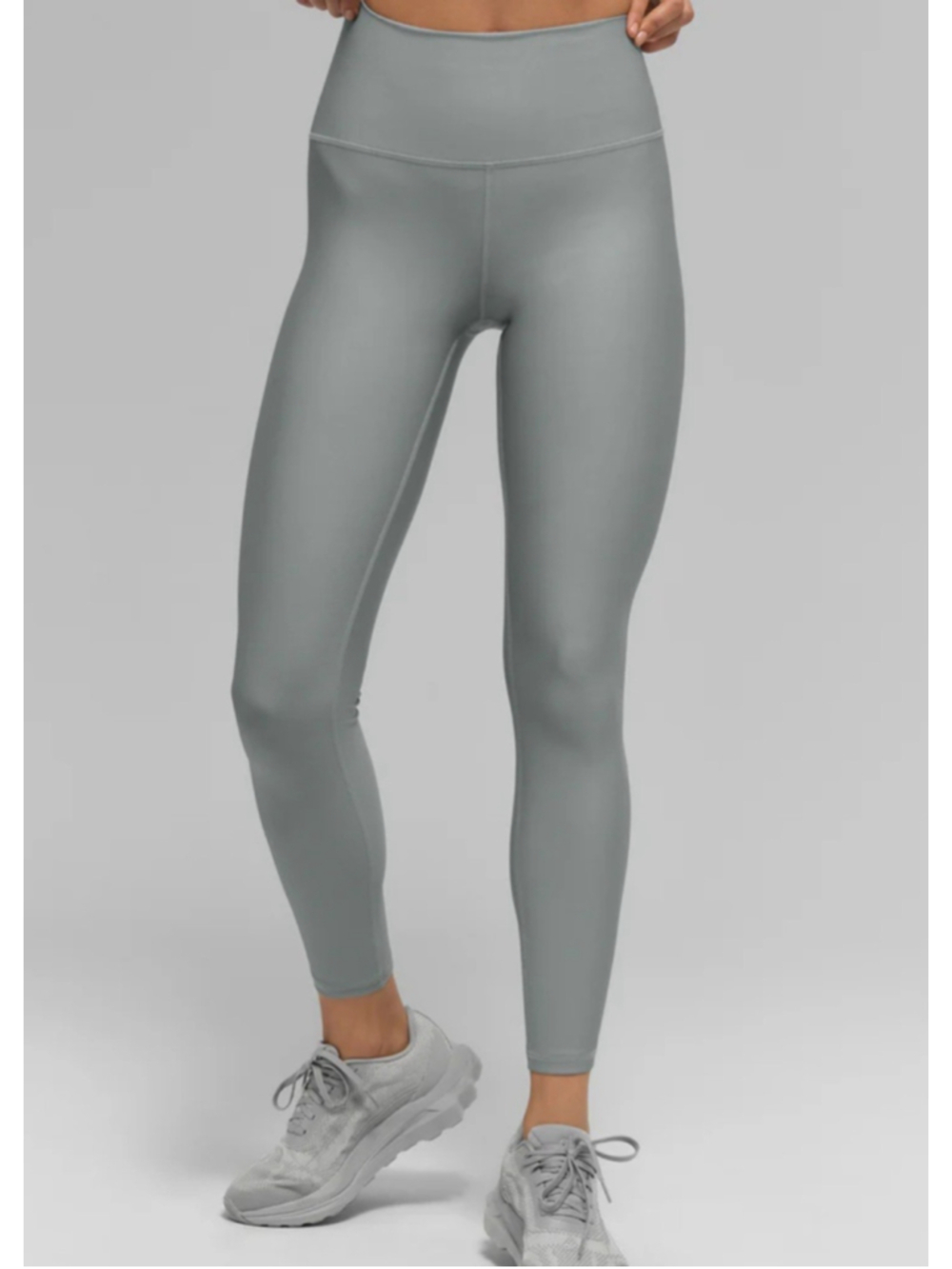 ALO Yoga 7/8 Length High-Waist Airlift Leggings Metallic Silver Sz M
